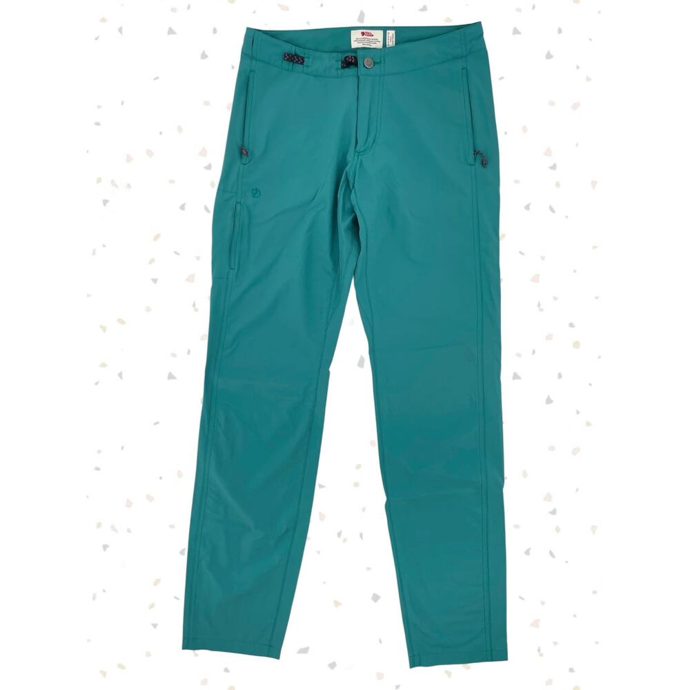 Fjallraven High Coast Trail Trousers Teal Hiking Trekking Pants Size 27”-28” Reg